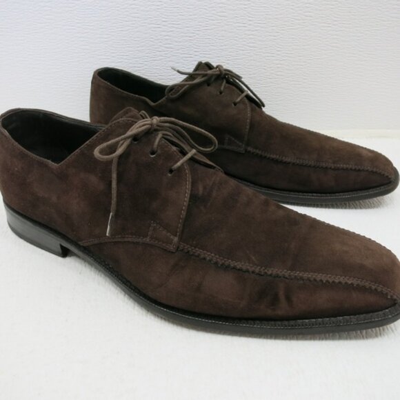 Faconnable Brown Suede Leather Dress Oxfords Fashion Footwear Shoes Sz 9 M main image 5